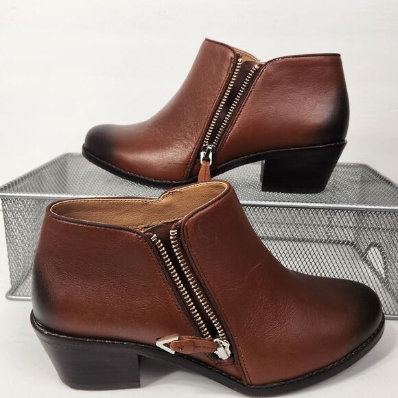 Vionic Jolene Mocha Ankle Boot Size 6.5 Western Casual Comfy - Picture 4 of 14